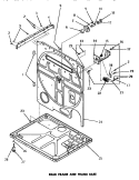 REAR FRAME & FRAME BASE Diagram and Parts List for DE3670  Speed Queen Dryer