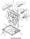 REAR FRAME & FRAME BASE Diagram and Parts List for DE6260  Speed Queen Dryer