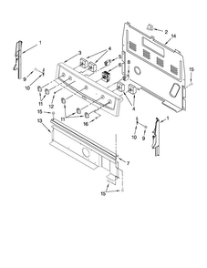 Control Panel Parts Diagram and Parts List for AER3311WAW1  Amana Range