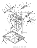 REAR FRAME & FRAME BASE Diagram and Parts List for DE6051  Speed Queen Dryer