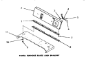 PANEL SUPPORT PLATE & BRACKET Diagram and Parts List for DG6161  Speed Queen Dryer