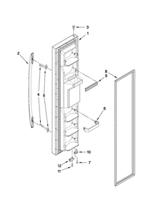 Freezer Door Parts Diagram and Parts List for MSD2272VES02  Maytag Refrigerator
