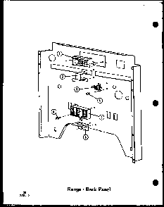 Range-back Panel Diagram and Parts List for ADMIC-P8592803S  Amana Range