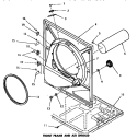 FRONT FRAME & AIR SHROUD Diagram and Parts List for DG6161  Speed Queen Dryer
