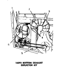 160P3 BOTTOM EXHAUST DEFLECTOR KIT Diagram and Parts List for DG6161  Speed Queen Dryer