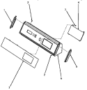 GRAPHICS PANEL, CONTROL HOOD & CONTROLS Diagram and Parts List for KE5313  Speed Queen Dryer