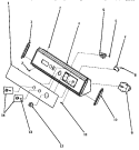 GRAPHICS PANEL, CONTROL HOOD & CONTROLS Diagram and Parts List for KE5313  Speed Queen Dryer