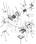 MOTOR, EXHAUST FAN & BELT Diagram and Parts List for KE5313  Speed Queen Dryer