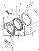 FR BLKHD, AIR DUCT, FELT SEAL & CYLINDER Diagram and Parts List for KE5313  Speed Queen Dryer