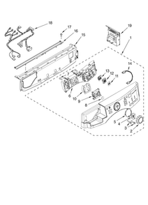 Control Panel Parts Diagram and Parts List for MHWE900VW00  Maytag Washer