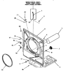 FRONT FRAME AND AIR SHROUD Diagram and Parts List for FE6231  Speed Queen Dryer