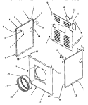 PANELS Diagram and Parts List for FE6030  Speed Queen Dryer