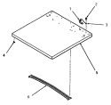 CABINET TOP Diagram and Parts List for FE6030  Speed Queen Dryer