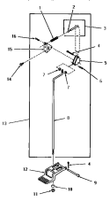 DOOR RELEASE Diagram and Parts List for FE6030  Speed Queen Dryer