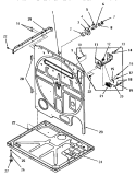REAR FRAME AND FRAME BASE Diagram and Parts List for FE6030  Speed Queen Dryer