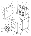 PANELS Diagram and Parts List for FE3830  Speed Queen Dryer