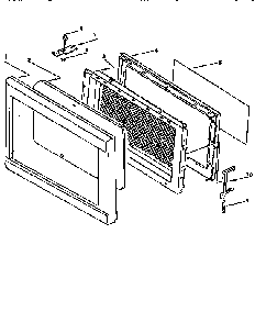 Door Diagram and Parts List for 56566480691  Kenmore Microwave