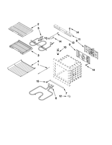Internal Oven Parts Diagram and Parts List for JJW2830WS01  Jenn-Air Wall Oven