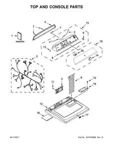 Part Location Diagram of W10853910 Whirlpool KNOB