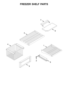 Freezer Shelf Parts Diagram and Parts List for JS48SSDUDE01  Jenn-Air Refrigerator