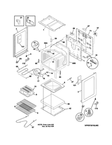 Body Diagram and Parts List for CRE3860QWA  Crosley Range