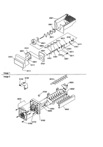 Ice Bucket Auger/ice Maker Diagram and Parts List for SZD26VE-P1315207WE  Amana Refrigerator