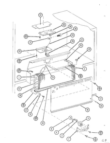 Top Mount Page 31 Diagram and Parts List for TC22N-P116205W  Amana Refrigerator