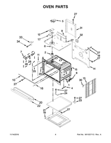 Oven Parts Diagram and Parts List for MEW9530FZ02  Maytag Wall Oven