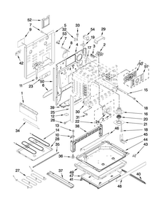 Chassis Parts Diagram and Parts List for JES8850BCS21  Jenn-Air Range