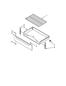 Drawer & Broiler Parts Diagram and Parts List for AER5844VCS0  Amana Range