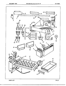 Ice Maker Diagram and Parts List for 24874A  Admiral Refrigerator