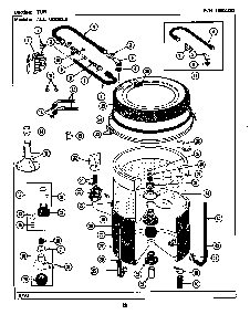 Tub Diagram and Parts List for LSE9900AFE  Maytag Washer Dryer Combo