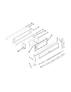 Control Panel Parts Diagram and Parts List for JDR8895BAW13  Jenn-Air Range