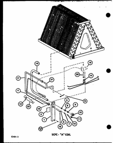 Scfc- "a" Coil (scfc18aova/p6917102c) (scfc24aova/p6917103c) (scfc18aovb/p6917105c) (scfc24aovd/p6917107c) (scfc24aovb/p6917105c) Diagram and Parts List for SCFC24AOVD P6917107C Amana Air Conditioner