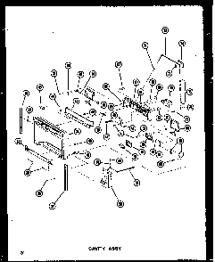 Cavity Assy Diagram and Parts List for SRI19W-C-P60340-37WC  Amana Refrigerator