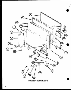 Freezer Door Parts (tc22h/p7711017w) (tc22h/p7711018w) Diagram and Parts List for TM18H-P7711005W  Amana Refrigerator