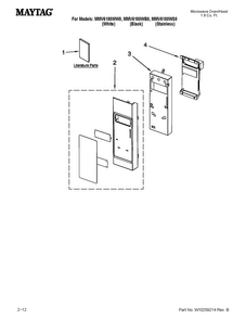 Part Location Diagram of W10217359 Whirlpool INST, OPERATING