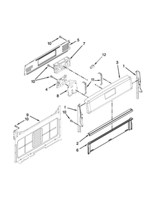 Control Panel Parts Diagram and Parts List for MGR8600DE1  Maytag Range