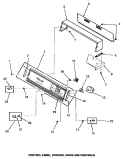 CONTROL PANEL, CONTROL HOOD & CONTROLS Diagram and Parts List for FE3130  Speed Queen Dryer
