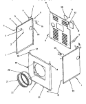 Part Location Diagram of 55908H Whirlpool SIDE PANEL, RIGHT, HARVEST GOL