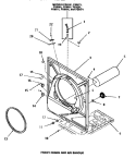 FRONT FRAME & AIR SHROUD Diagram and Parts List for FE3130  Speed Queen Dryer