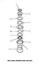 SINK FLANGE, MTG RINGS & BOOT Diagram and Parts List for DB2221N  Speed Queen Trash Compactor