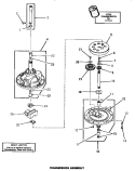TRANSMISSION ASSY Diagram and Parts List for UE8230  Speed Queen Washer Dryer Combo