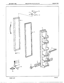 Freezer Door/misc Diagram and Parts List for 21374A  Admiral Refrigerator