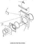 DRYER LOADING DOOR, FRONT PANEL & SEALS Diagram and Parts List for UG8290  Speed Queen Washer Dryer Combo