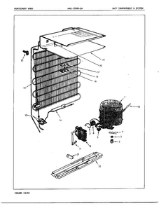 Unit Compartment And System Diagram and Parts List for 10360A  Admiral Refrigerator