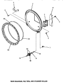 REAR BLKHD, FELT SEAL & CYLINDER ROLLER Diagram and Parts List for UG8290  Speed Queen Washer Dryer Combo