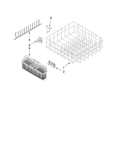 Lower Rack Parts Diagram and Parts List for JDB8700AWS0  Jenn-Air Dishwasher