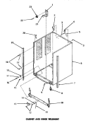 CABINET & HINGE WELDMENT Diagram and Parts List for DC5610  Speed Queen Dishwasher