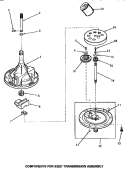 33227 TRANSMISSION ASSY COMPONENTS Diagram and Parts List for AA8431  Amana Washer